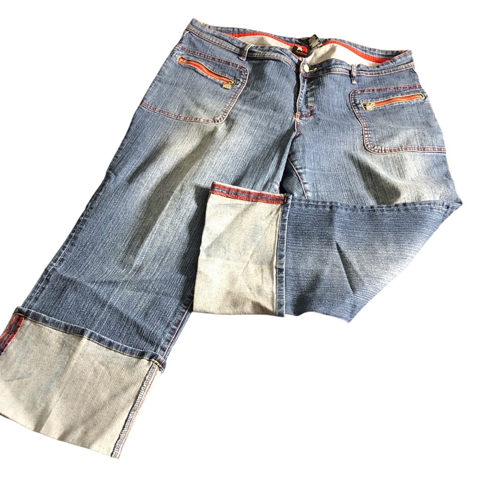 Mecca Femme Women's Cropped Jean Capri Denim Pants Size 20W